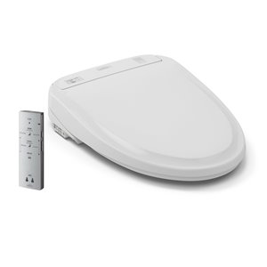 TOTO Washlet Auto Open Electronic Bidet Toilet Seat - Round - Cotton White