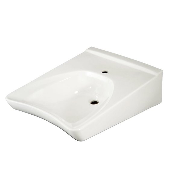 TOTO Wall-Mount Single Hole Bathroom Sink - 20.5-in - Cotton White