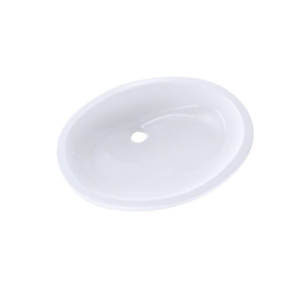 TOTO Dantesca Oval Undermount Bathroom Sink - 21.25-in - Cotton White