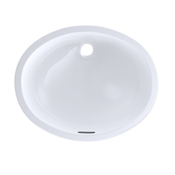 TOTO Dantesca Oval Undermount Bathroom Sink - 21.25-in - Cotton White