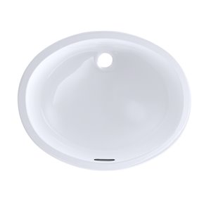 TOTO Dantesca Oval Undermount Bathroom Sink - 21.25-in - Cotton White