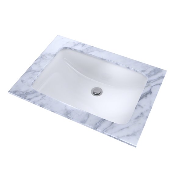 Lavabo de salle de bains rectangulaire de TOTO, 20,88 po, blanc