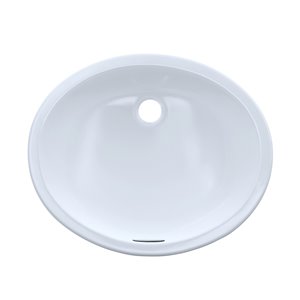 TOTO Oval Undermount Bathroom Sink - 19.25-in - Cotton White