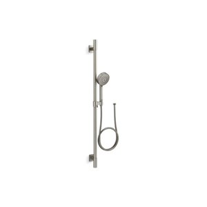 Trousse de douche à main sur barre à glissière Awaken Premium G110 de KOHLER, nickel brossé