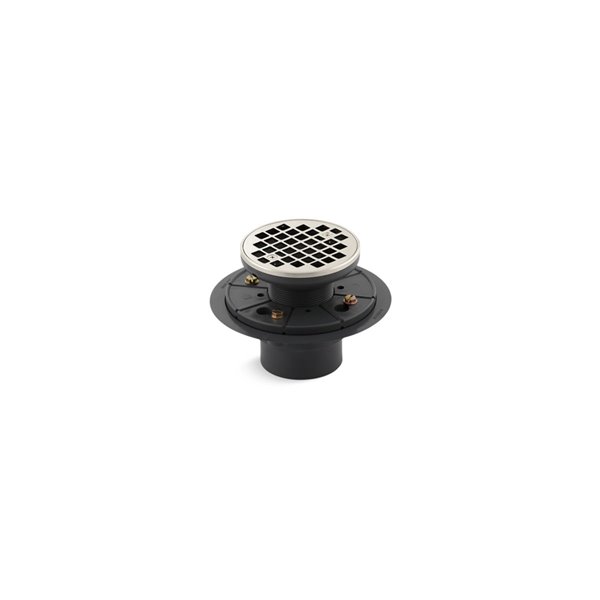 Drain de douche rond ClearFlo de KOHLER, nickel poli