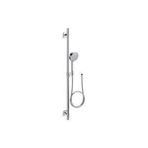 Trousse de douche à main sur barre à glissière Awaken Premium G110 de KOHLER, chrome poli