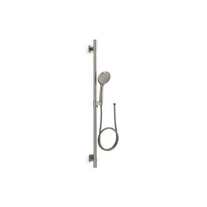 Trousse de douche à main sur barre à glissière Awaken Premium B110 de KOHLER, nickel brossé