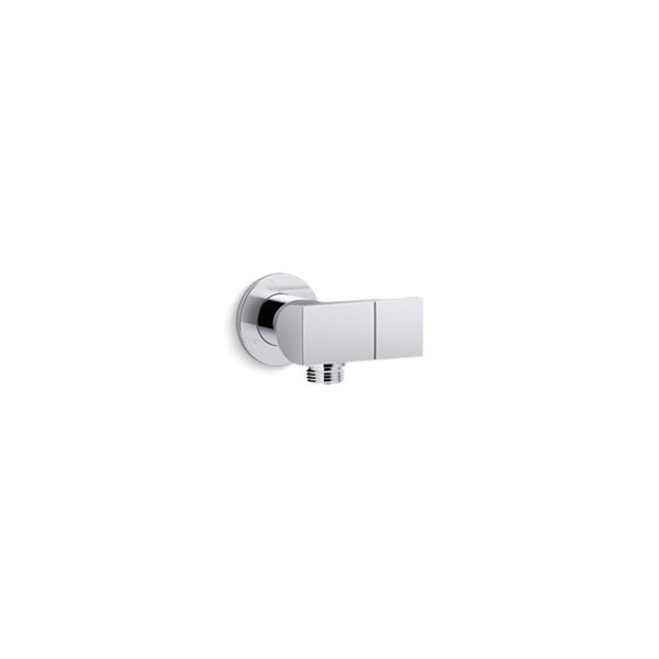 KOHLER Exhale Wall-Mount Supply Elbow with Check Valve and Bracket - Polished Chrome