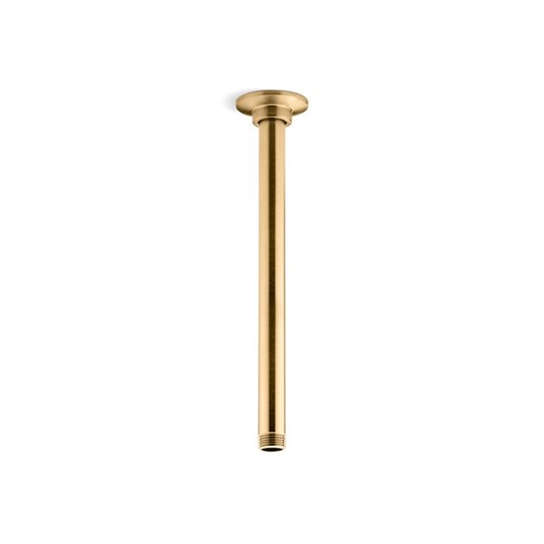 KOHLER Shower Arm and Flange - 12-in - Brushed Gold