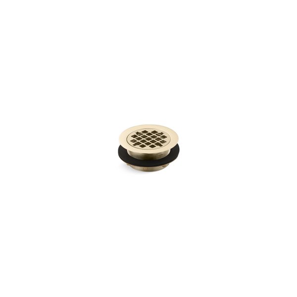 Grille De Vidange Ronde Pour Douche Kohler 9132-BV - Finition Bronze Brossé Vibrant - Laiton Et Acier Inox
