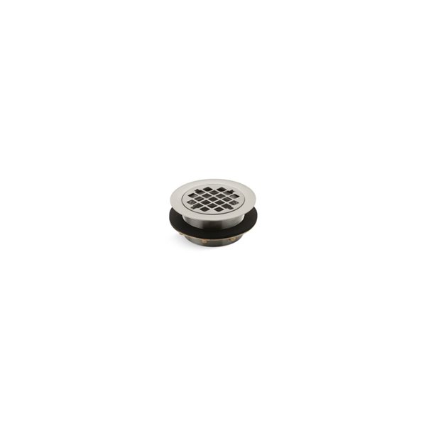 KOHLER Bellwether Shower Drain - Round - Brushed Nickel