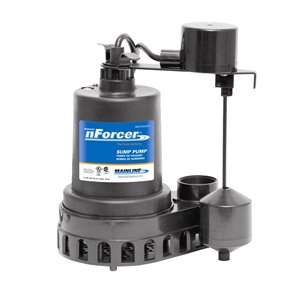 nForcer Thermoplastic Sump Pump - 1/3 HP - Cast Iron