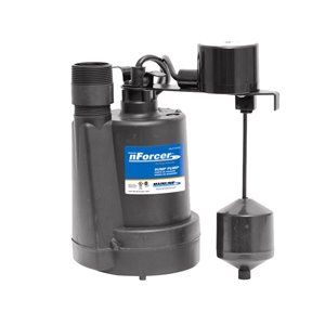 nForcer Thermoplastic Sump Pump - 1/4 HP - Cast Iron