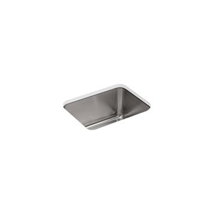Évier de service simple en sous plan Undertone de KOHLER, acier inoxydable, 23 po x 17.5 po