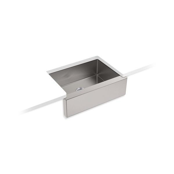 KOHLER Strive Self-Trimming under-mount medium kitchen sink - Stainless Steel - 29.5-in