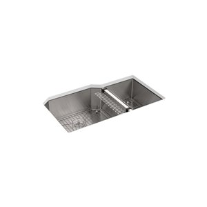 Évier de cuisine KOHLER Strive avec grille, installation en sous comptoir, 35.5 po