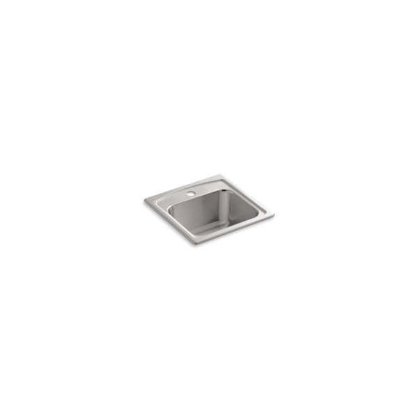 KOHLER Toccata Top-Mount Bar Sink with Single Faucet Hole - Stainless Steel - 15-in