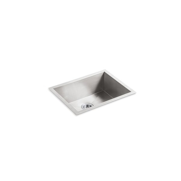 KOHLER Vault Under-Mount Medium Single-Bowl Sink - Stainless Steel - 25-in