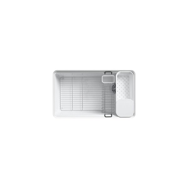 KOHLER Riverby Under-Mount Kitchen Sink with Accessories - White - 33-in