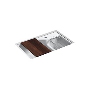 KOHLER Évier de cuisine de récréation à rebord intégré à bassin unique  Staccato(TM) avec e