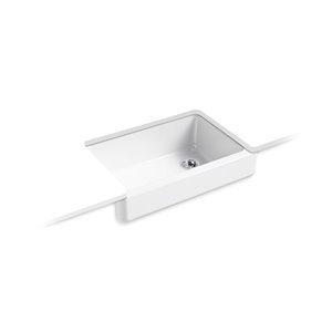 KOHLER Whitehaven Self-Trimming under-mount single-bowl sink - White - 32.5-in