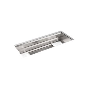 Évier de cuisine Prolific KOHLER en sous comptoir avec accessoires, acier inoxydable, 44 po