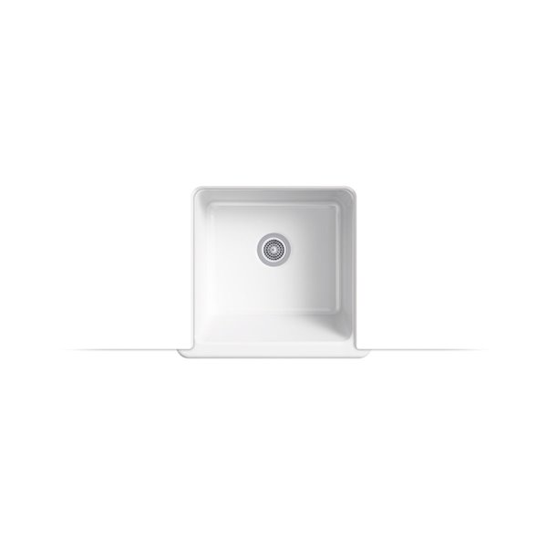 KOHLER Whitehaven Undermount single-bowl farmhouse sink - White - 23.5-in