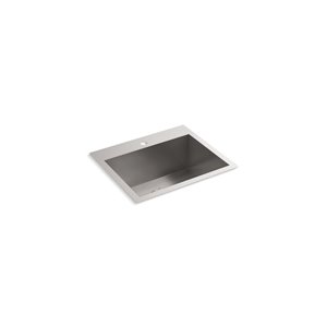 Évier de cuisine KOHLER Vault encastré ou en sous comptoir Vault, acier inoxydable, 23 po x 22 po