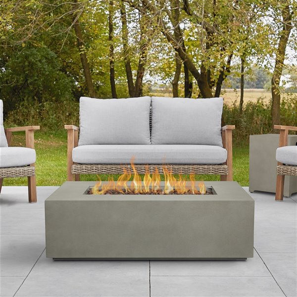 Real Flame Aegean Small Rectangle Lp, Small Outdoor Tabletop Fire Pit