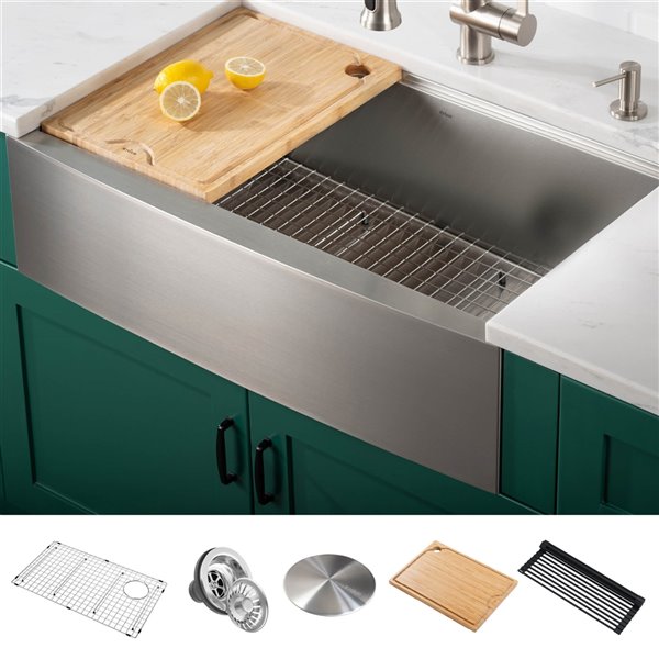 Kraus Kore 33-in Workstation Apron Front Kitchen Sink