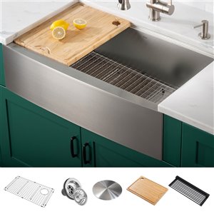 Kraus Kore 33-in Workstation Apron Front Kitchen Sink