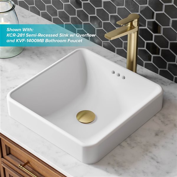 KRAUS Brushed Gold Bathroom Sink Pop-Up Drain