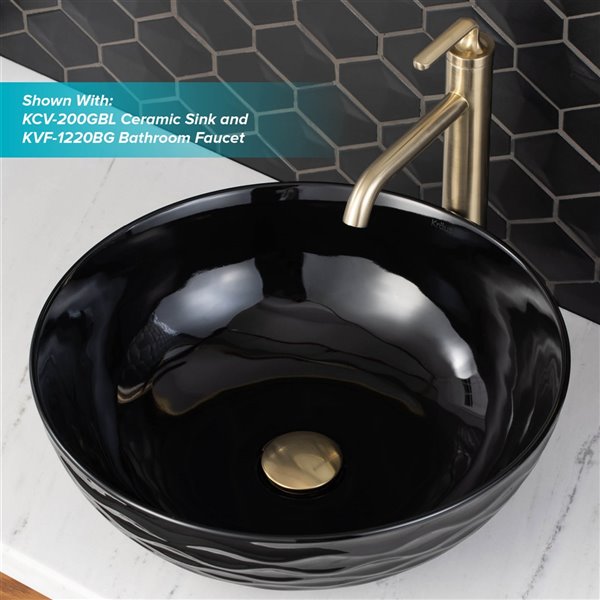 KRAUS Brushed Gold Bathroom Sink Pop-Up Drain