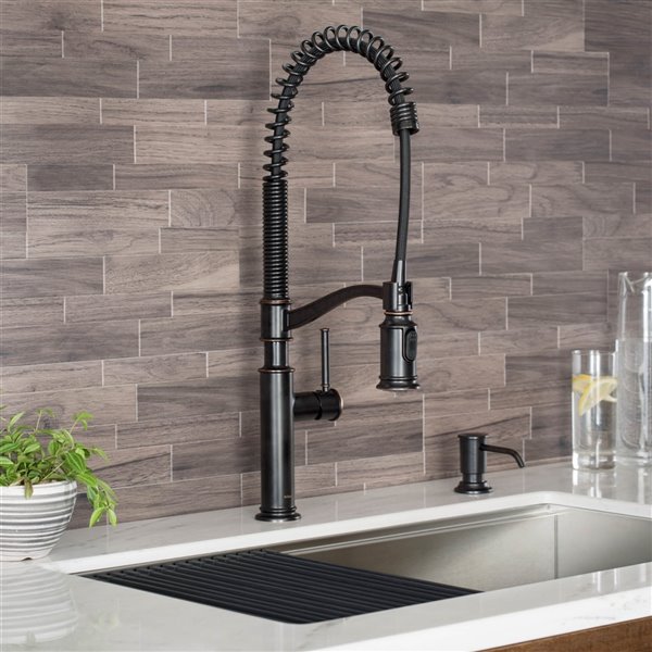 Kraus Sellette Oil Rubbed Bronze 1-handle Pull-down Kitchen Faucet