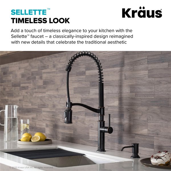 Kraus Sellette Oil Rubbed Bronze 1-handle Pull-down Kitchen Faucet