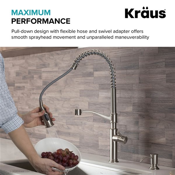 Kraus Sellette Oil Rubbed Bronze 1-handle Pull-down Kitchen Faucet