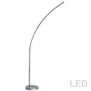 Lampe sur pied Signature de Dainolite, 1 lumière, 70 po, chrome poli