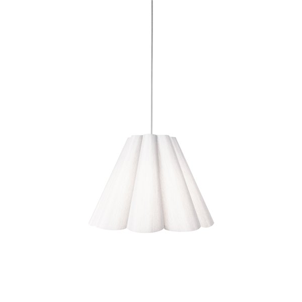 Dainolite Kendra Pendant Light - 1-Light - 19-in x 14.5-in - Polished Chrome/White