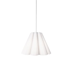 Dainolite Kendra Pendant Light - 1-Light - 19-in x 14.5-in - Polished Chrome/White