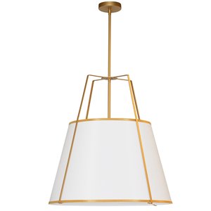 Dainolite Trapezoid Pendant Light - 3-Light - 24-in x 26-in - Gold