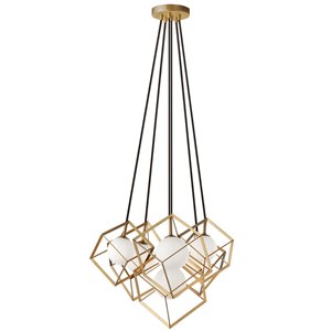 Dainolite Thomson Pendant Light - 6-Light - 13.75-in x 13.75-in - Gold