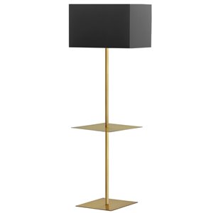 Lampe sur pied Tablero de Dainolite, 1 lumière, 64 po, laiton vieilli