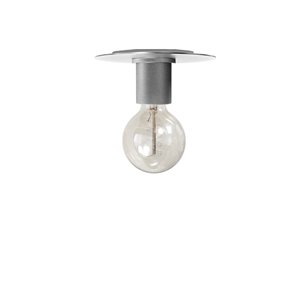 Dainolite Roswell Flush-Mount Light - 1-Light - 7.9-in x 3.3-in - Satin Chrome