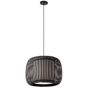 Dainolite Mia Pendant Light - 1-Light - 18-in x 15-in - Matte Black