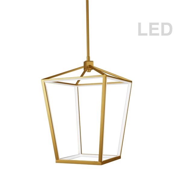 Lustre à 12 lumières Cage de Dainolite, 20 po, laiton vieilli