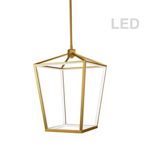 Dainolite Cage Chandelier - 12-Light - 20-in - Aged Brass