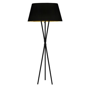 Lampe sur pied Gabriela de Dainolite, 1 lumière, 60,5 po, noir mat