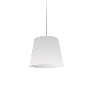 Luminaire suspendu à 1 lumière Oversized Drum de Dainolite, 14 po x 14 po, blanc