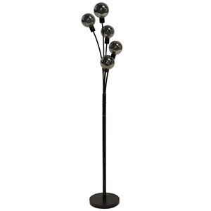 Dainolite Signature Floor Lamp - 5-Light - 70.5-in - Black