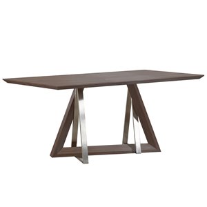 !nspire Contemporary Dining Table - Walnut - 71-in